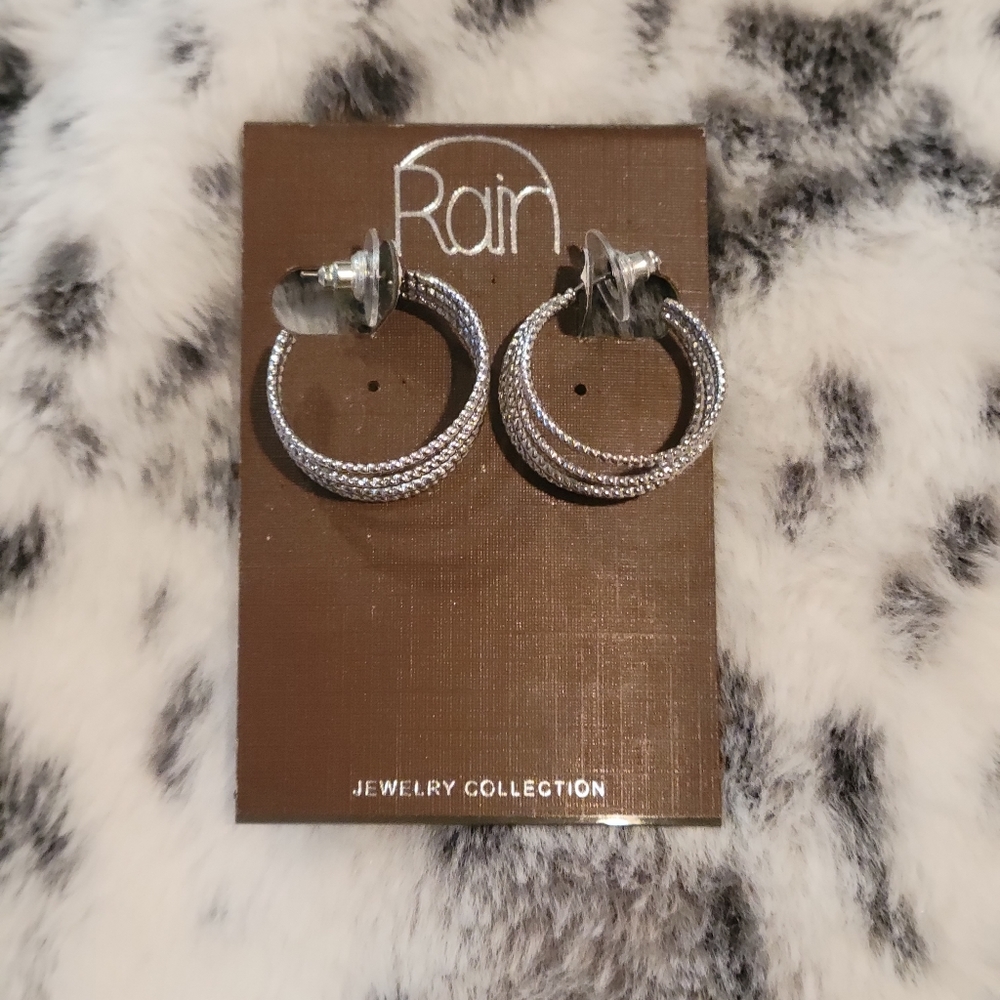 Silver hoop earrings